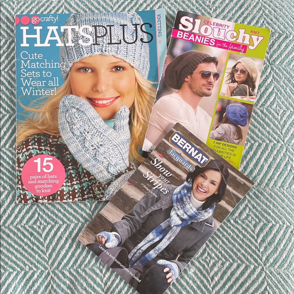 Three Knitting Pattern Books for Winter Accessories
